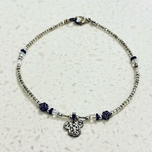Mickey Mouse Charm Beaded Bracelet